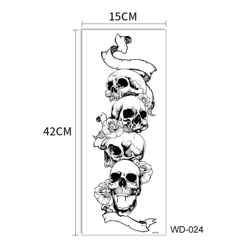 Full arm tattoo stickers simulation waterproof sweat flower arm men and women arm disposable tattoo stickers cross-border