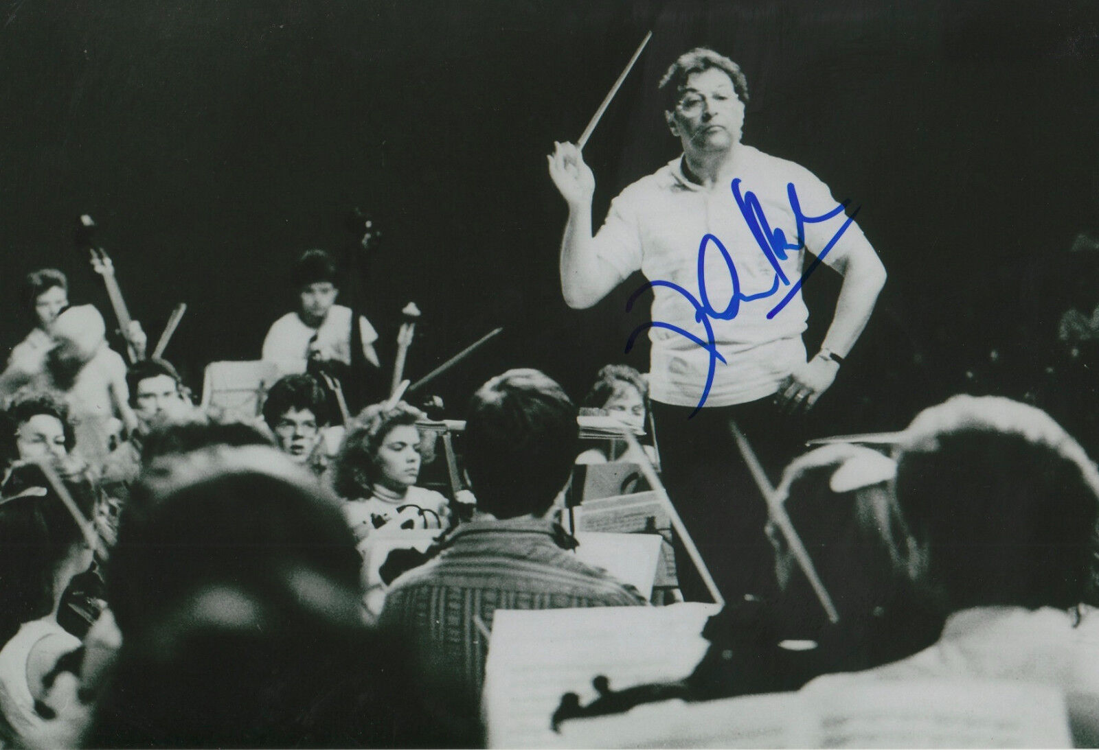 Zubin Mehta Conductor signed 8x12 inch Photo Poster painting autograph