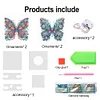(US Local)Four Sided Butterfly Diamond Painting Night Light Ornaments for Adults Beginners