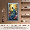 Peacock - Full Embroidery 3 Strands 11CT Stamped Cross Stitch - 40*70CM - Large Size
