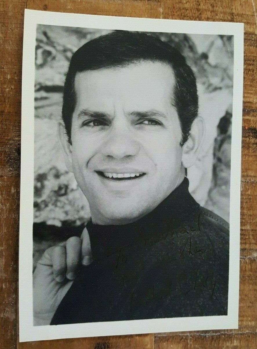 Signed & Inscribed Robert Clary Photo Poster painting - Black & White (4 1/2 x 6 1/2