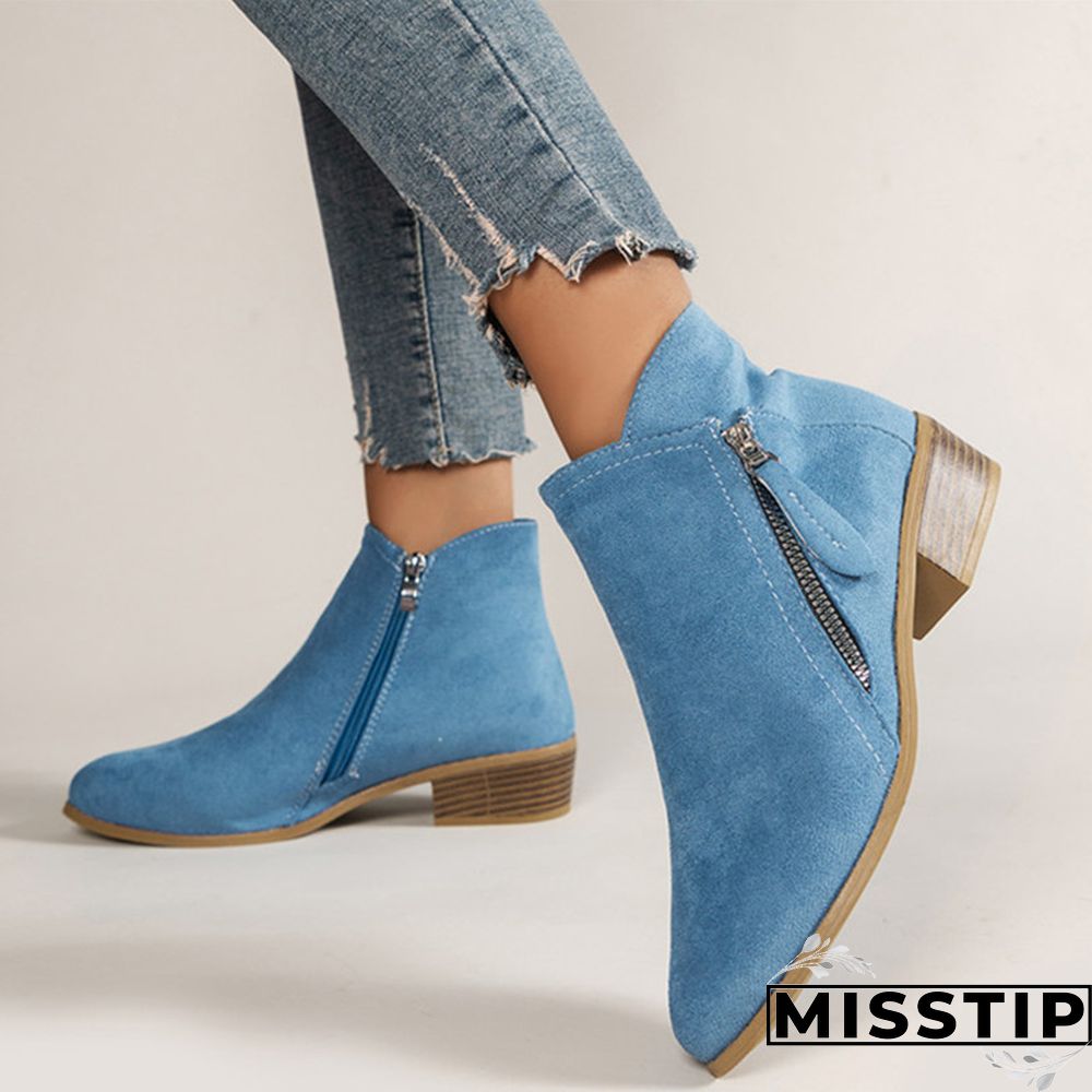 Black Casual Patchwork Solid Color Pointed Keep Warm Comfortable Shoes