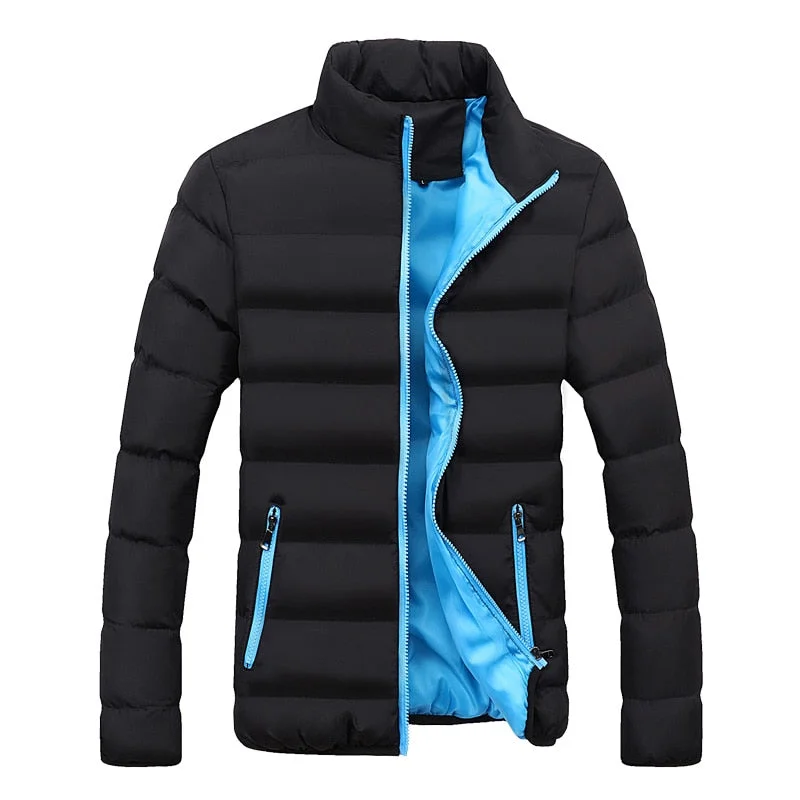 Winter Solid Color Men's Cotton-Padded Jacket Thick Padded Jacket Winter New Cotton-Padded Jacket Short Padded Jacket Men