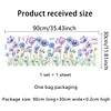 Blue Purple Flowers Meadow Wall Sticker Home Decor