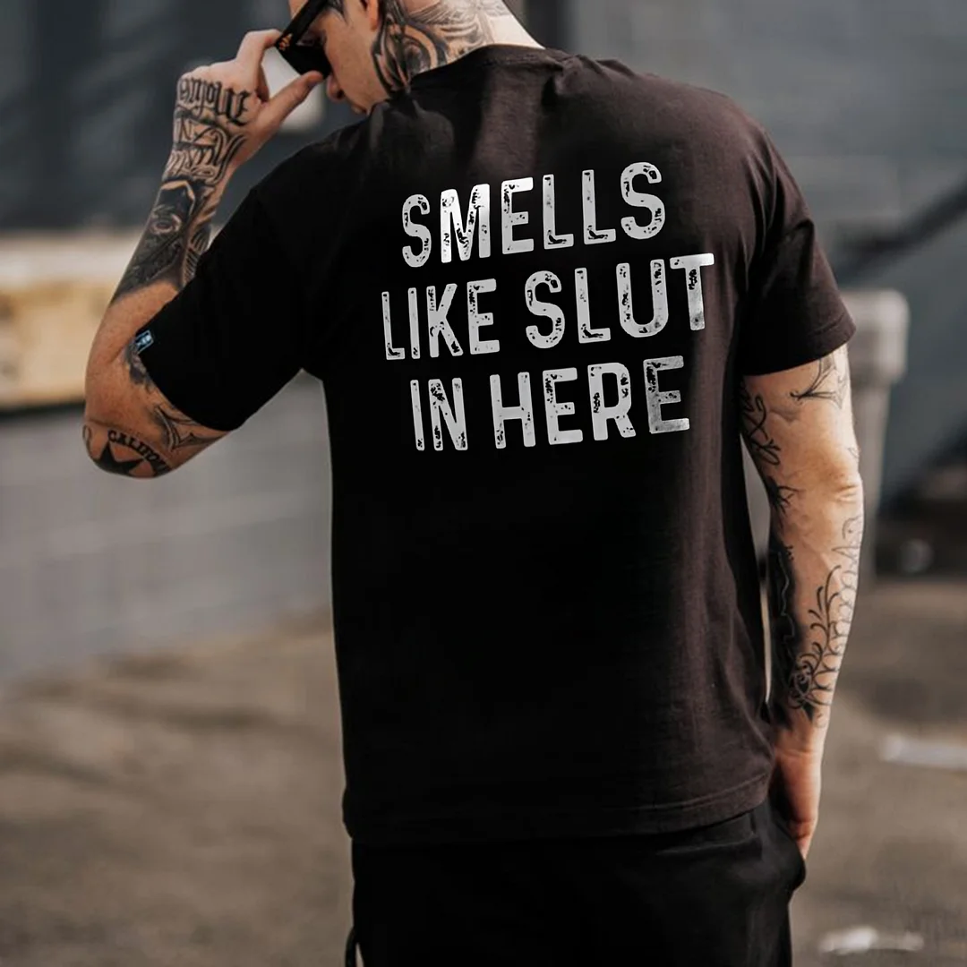 Smells Like Slut In Here Print Men's T-shirt -  