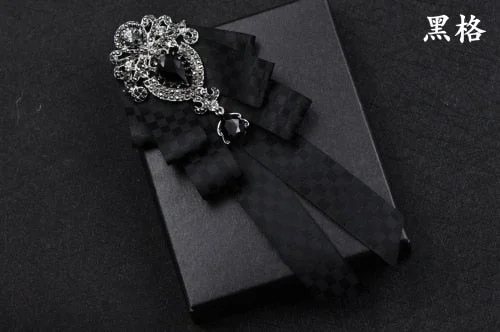 High-quality Fashion Handmade Red Diamond Bow Tie Wedding Collar Bowtie Brooch Pocket Towel Square Set Gifts for Men Accessories