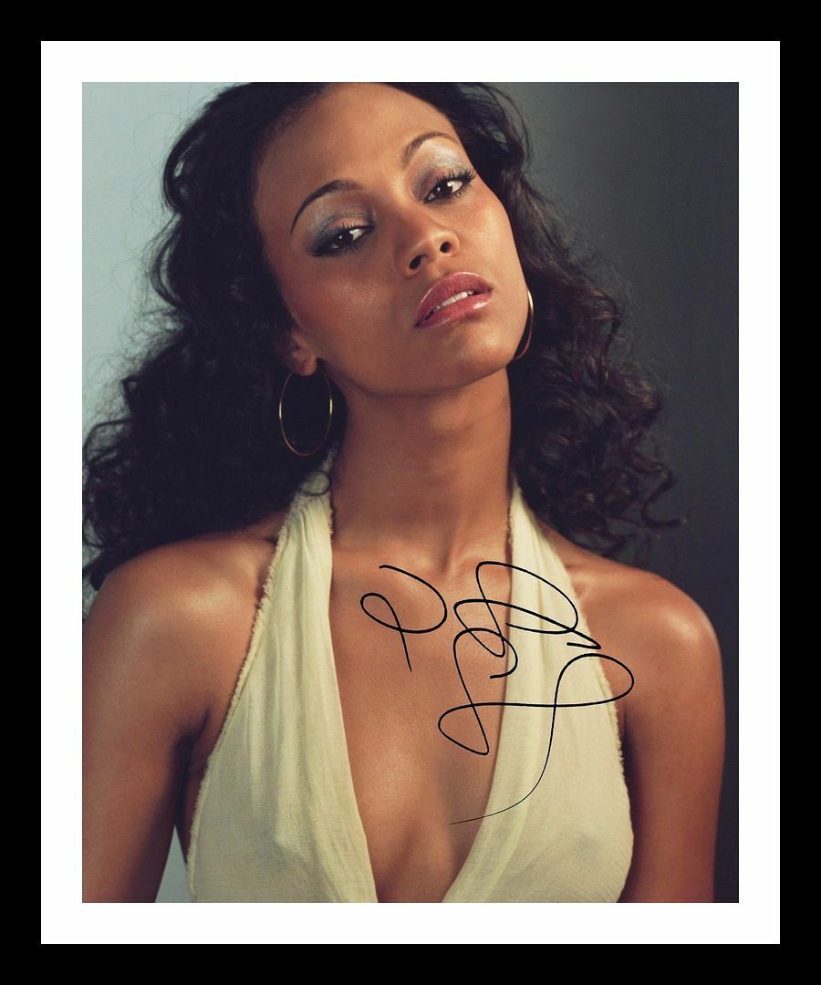 Zoe Saldana Autograph Signed & Framed Photo Poster painting 1