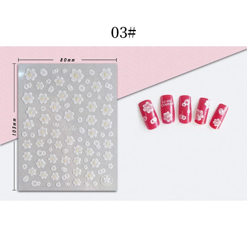 1 Sheet 3D Halloween Nail Sticker Christmas Skull Bone Snake Butterfly Maple Leaf Pattern Decals Manicures 3D Nail Decorations