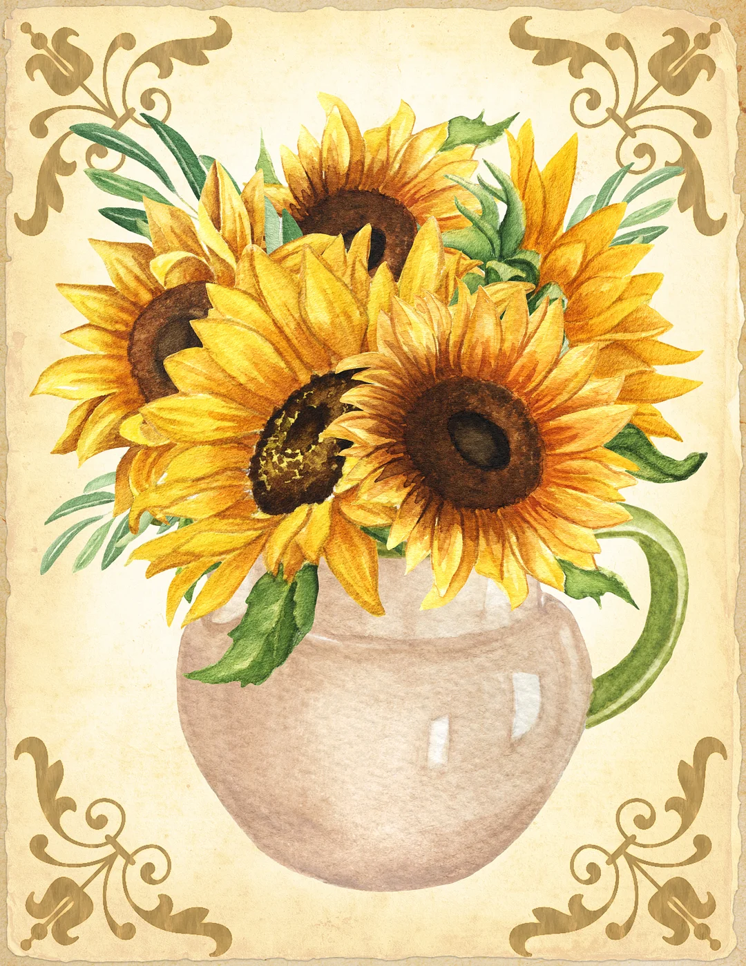 Diamond Painting - Full Round/Square Drill - Sunflower(30*40 - 50*60cm)