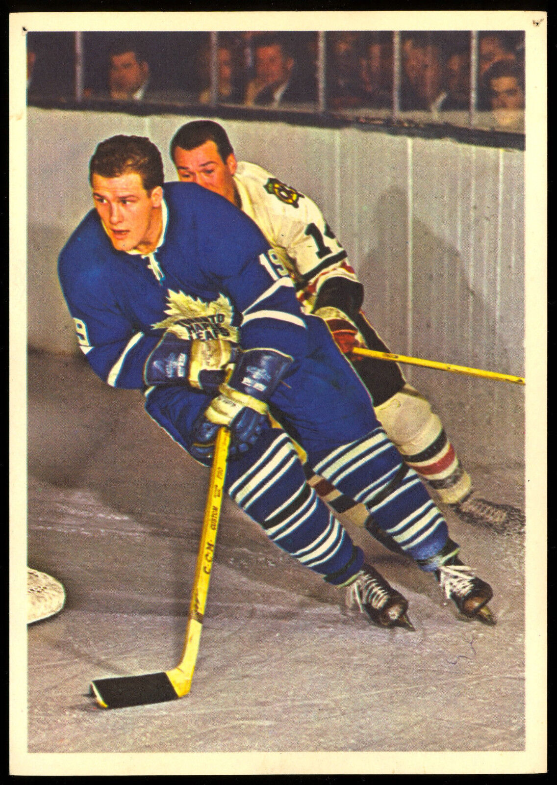 1963-64 TORONTO STARS IN ACTION KENT DOUGLAS TORONTO MAPLE LEAFS HOCKEY Photo Poster painting