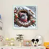 Mouse In A Tree Hole-11CT Stamped Cross Stitch 40*40cm/15.75*15.75in tapestrymarket