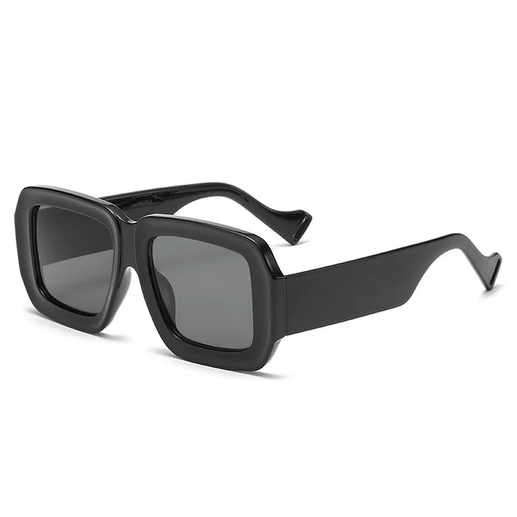 Vintage Luxury Brand Designer Square Sunglasses Women For Men Trendy Lattice Wide Leg Shades Big Frame Ladies Candy Sun Glasses