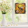 1PC-Diamonds Painting Stained Glass Bee Wall Sticker Home Decor