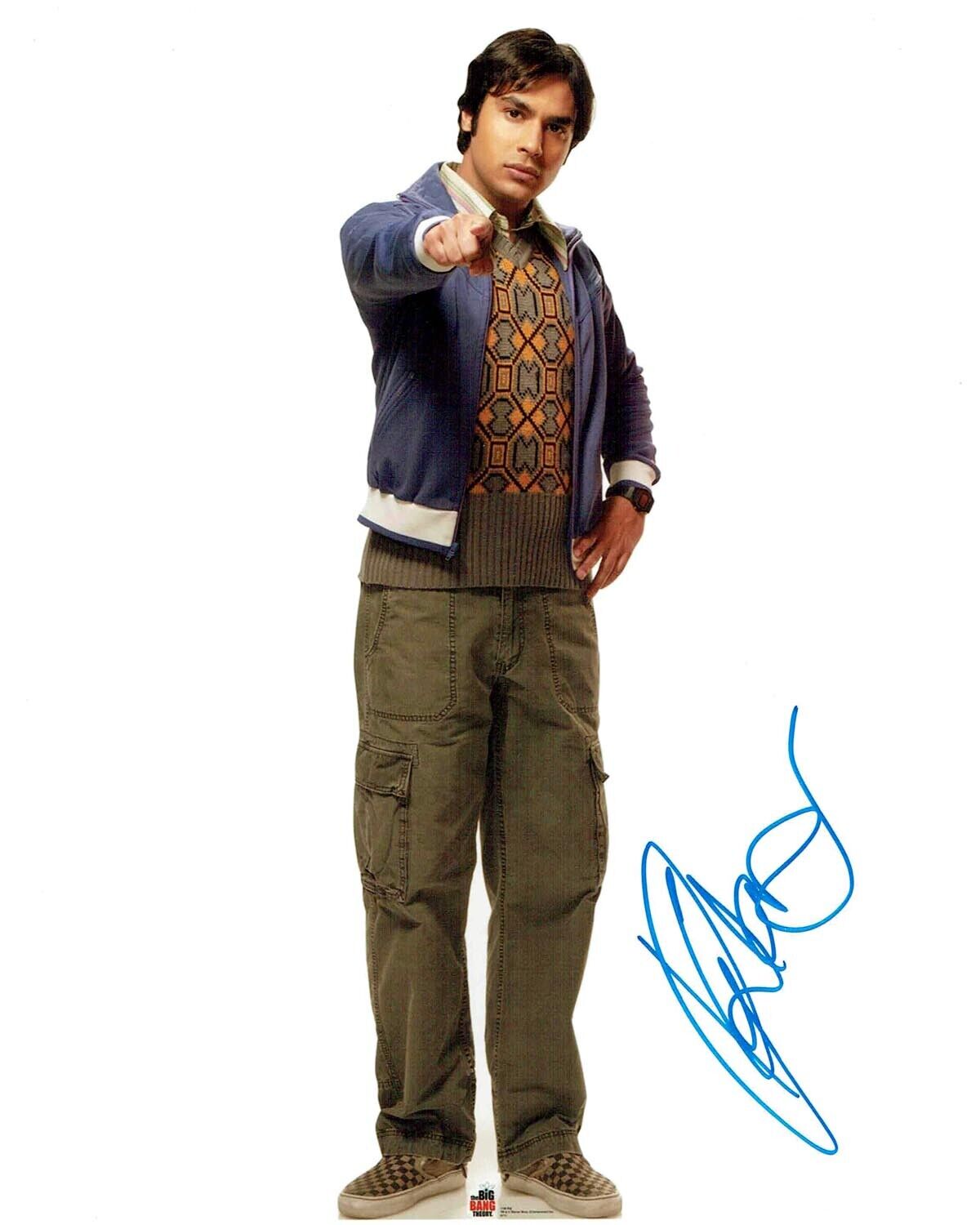 Kunal NAYYAR SIGNED Autograph 10x8 Photo Poster painting 2 AFTAL COA Raj The Big Bang Theory