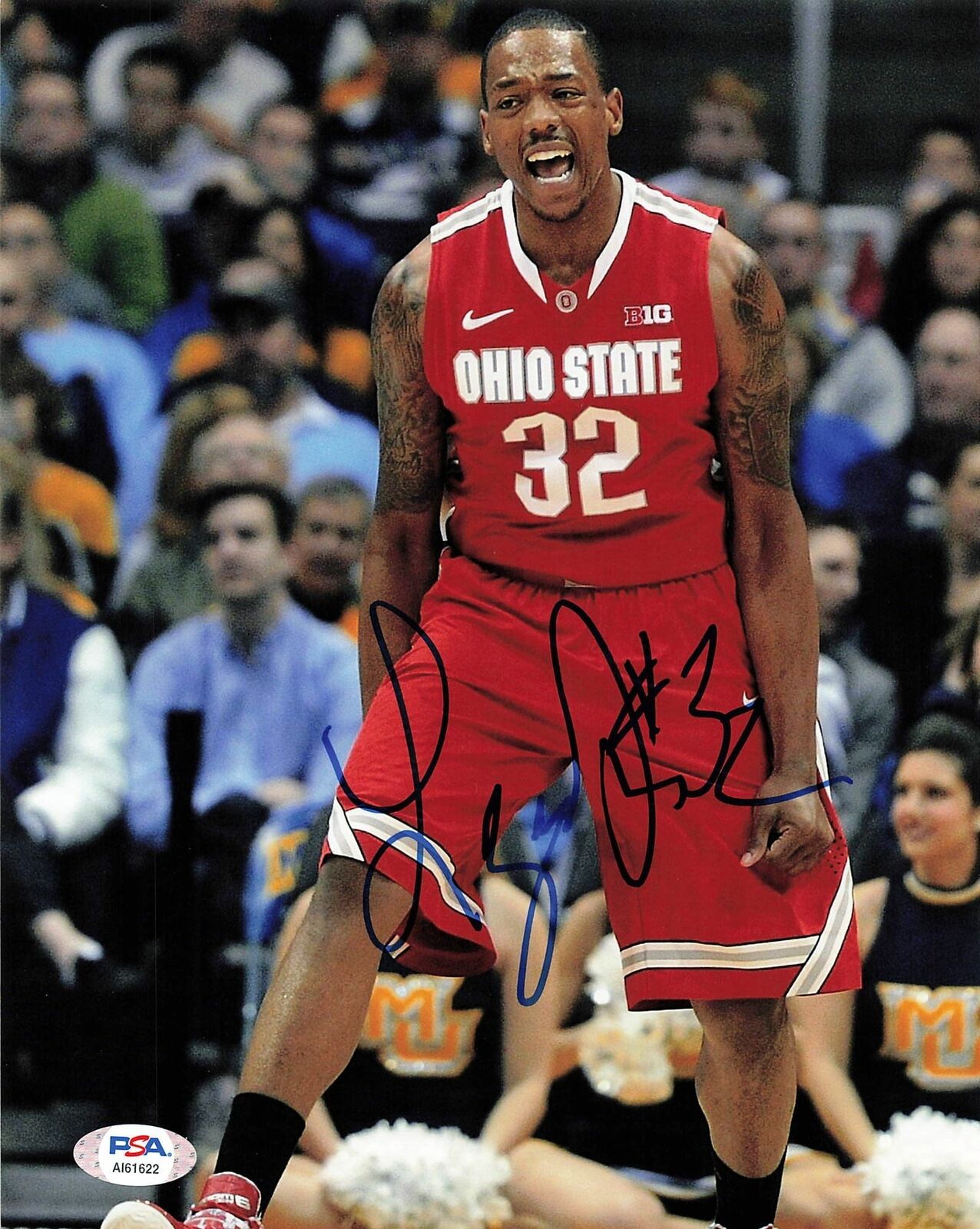 LENZELLE SMITH JR. signed 8x10 Photo Poster painting PSA/DNA Ohio State Autographed