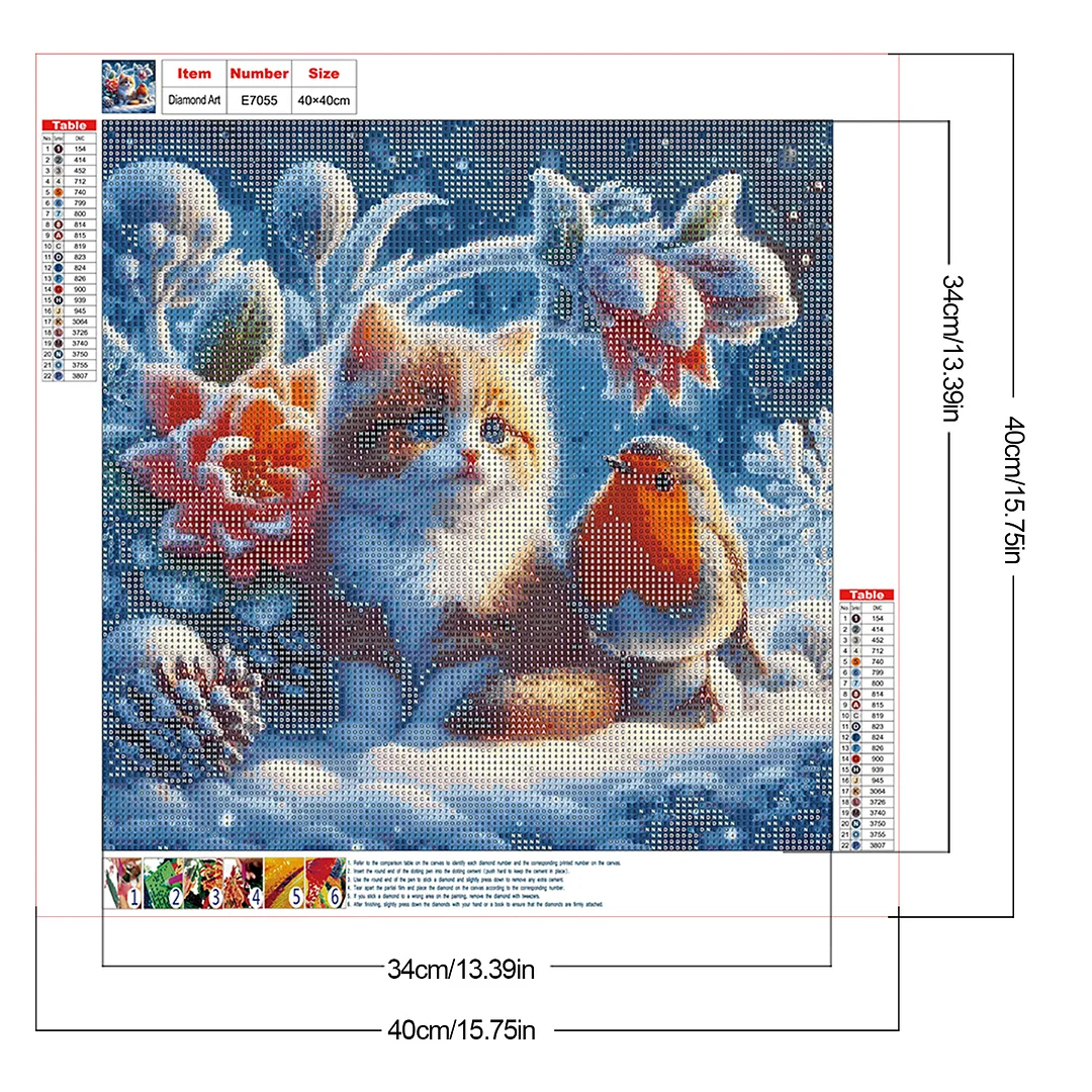 Diamond Painting - Full Round Drill - Cat(Canvas|40*40cm)