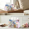 Letter Butterfly DIY PULeather Diamond Painting Tissue Box for Adults Beginners Gem Art Painting Napkin Holder for Living Room Bedroom Bathroom Table Decor