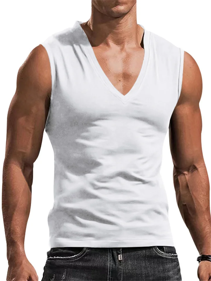 Men's Tank Top Vest Top Undershirt Sleeveless Shirt Solid Color Crew Neck Street Daily Sleeveless Clothing Apparel Fashion Designer Casual Comfortable