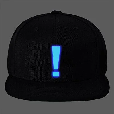 Luminous Baseball Caps Adult Flat Peak Hip Hop Fitted Hat Men Women Snapback Cap Black Adjustable