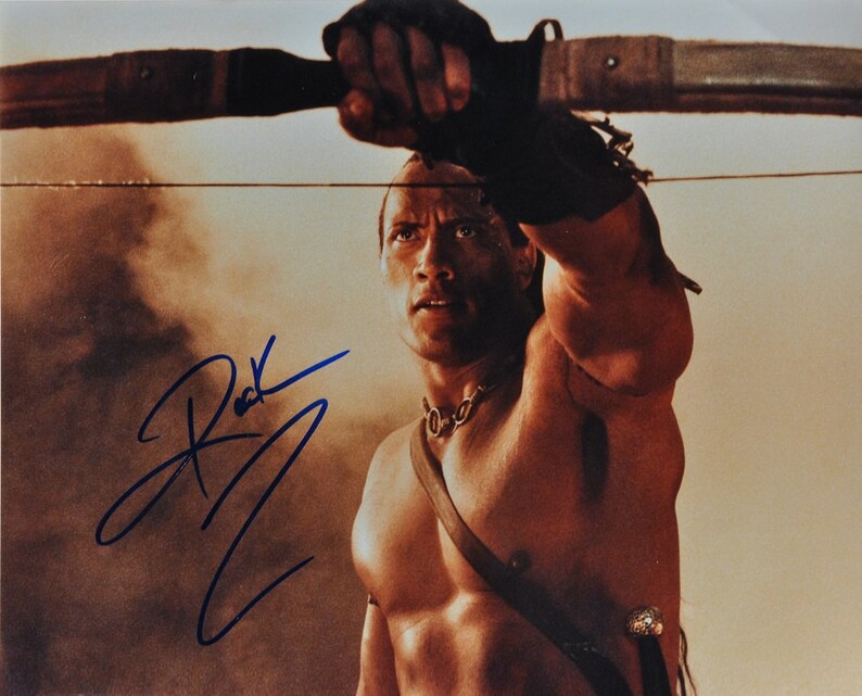 DWAYNE JOHNSON The Rock The SCORPION King Signed Photo Poster painting wcoa