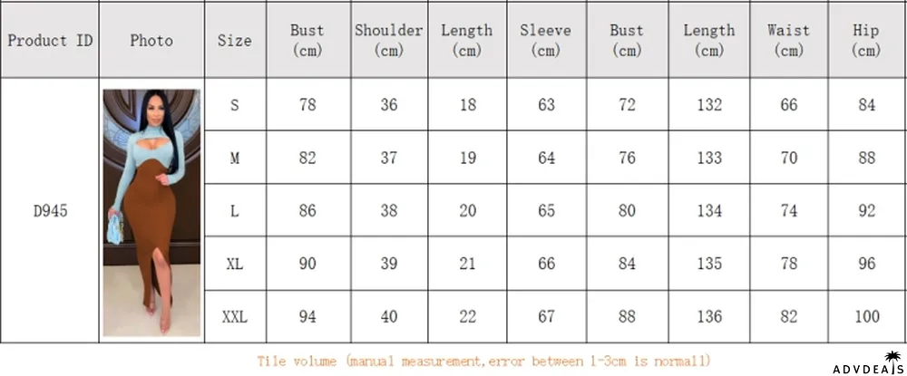 Fall Sexy Blue Contrast Brown Hollow Out High Neck Long Sleeve Slit Long Dress