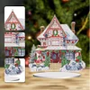 Diamond Painting Christmas Snow Room Tabletop Ornament for Office Decor