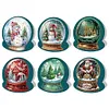 6Pcs Weihnachten Schneekugel - 5d DIY Handwerk Gru&szlig;karte