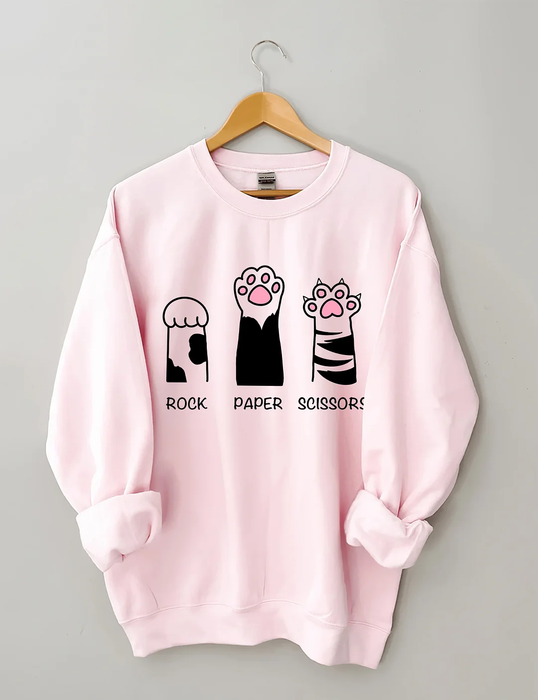 Rock Paper Scissors Cat Sweatshirt