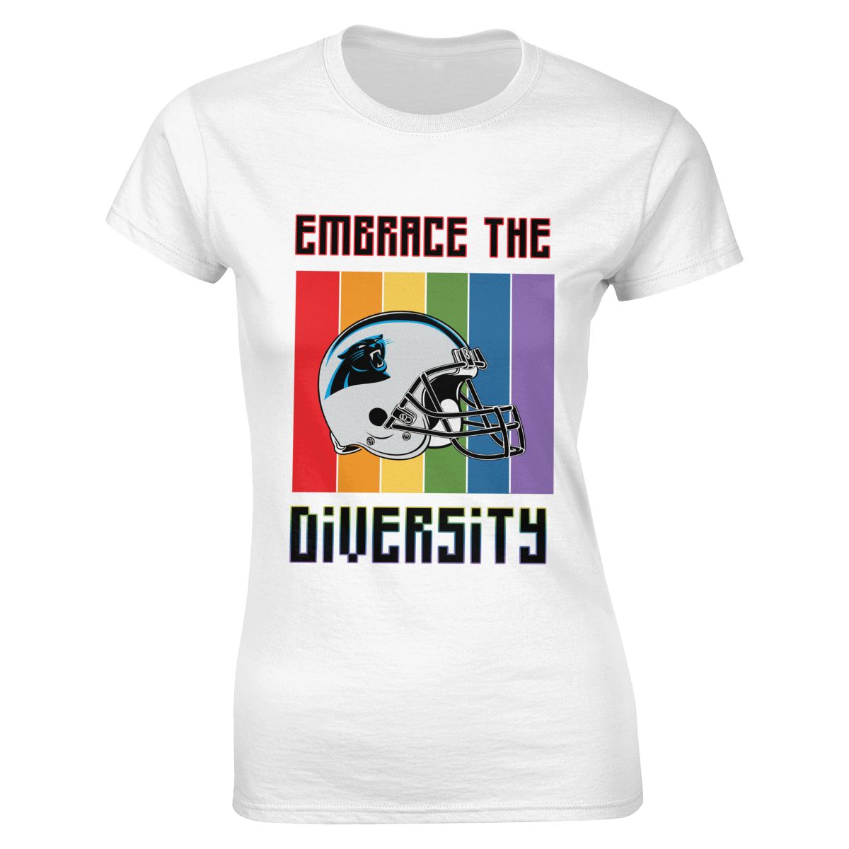 Carolina Panthers Embrace The Diversity Women's Crewneck T-Shirt