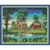 (Counted/Stamped) 14CT Country House - Cross Stitch 44*35cm/17.32*13.78in(Brand)