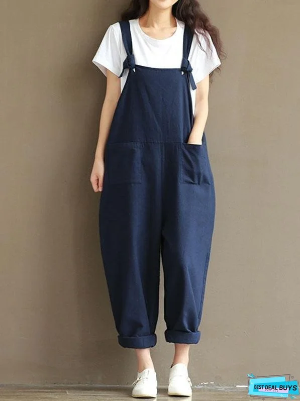 Loose Comfortable Pocket Jumpsuits