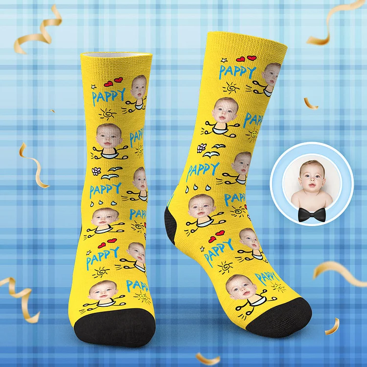 Custom Baby Face Socks Gift For Dad