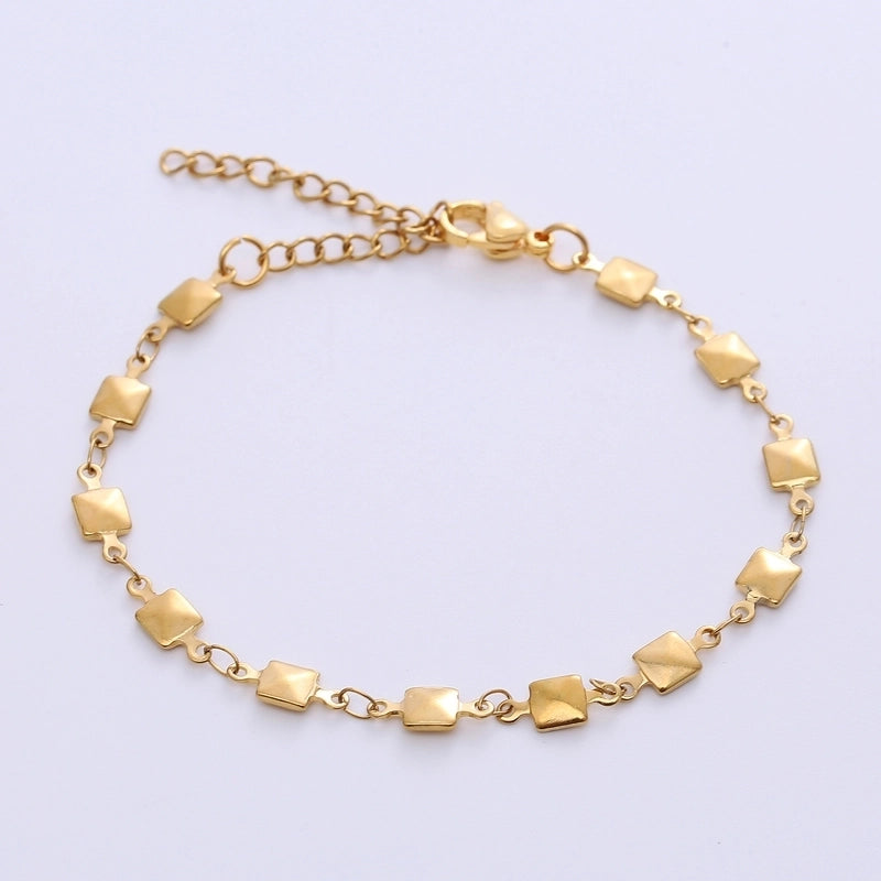 Minimalist Heart Shape Solid Color 304 Stainless Steel Bracelets Necklace