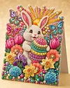 6pcs DIY Colorful Easter Diamond Painting 3D Greeting Card