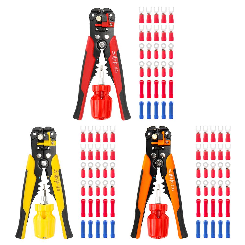 

24-10AWG MT103 Stripping Pliers Cable Wire Stripper+Terminals Connector, Red, 501 Original