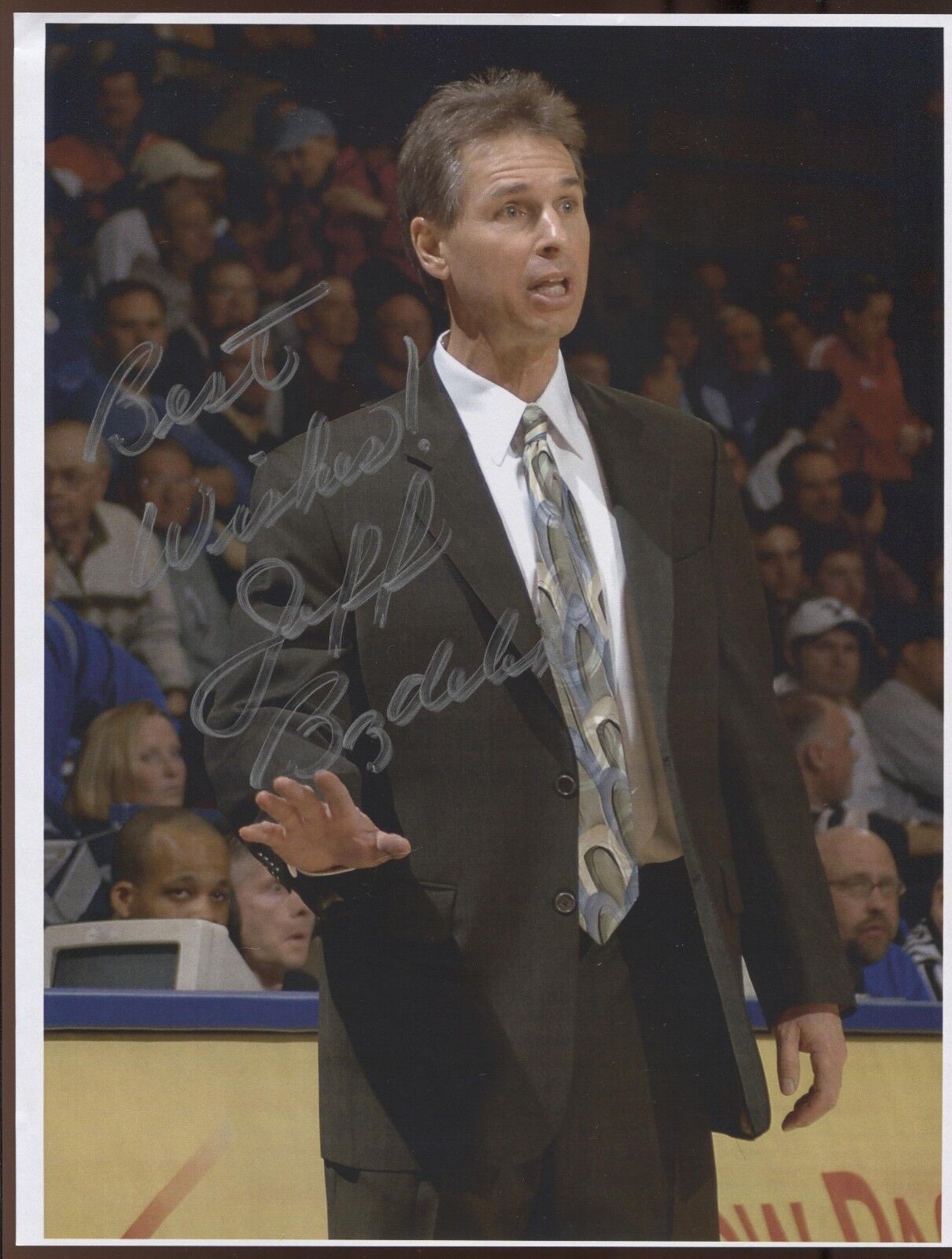 Jeff Bzdelik Signed 8.5 x 11 Photo Poster painting College NCAA Basketball Coach Autographed