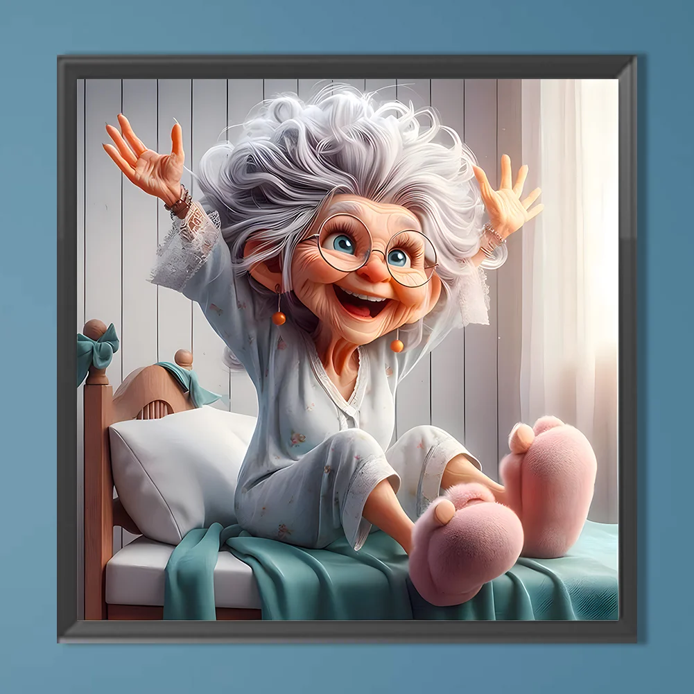 Diamond Painting - Full Round Drill - Grandma(Canvas|40*40cm)