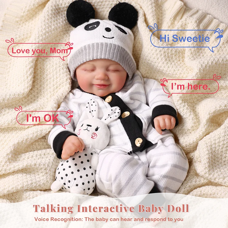 Babeside Sleeping Reborn Baby Brett 17" Little Infant Boy Healing of the Heart with Heartbeat Coos and Breath