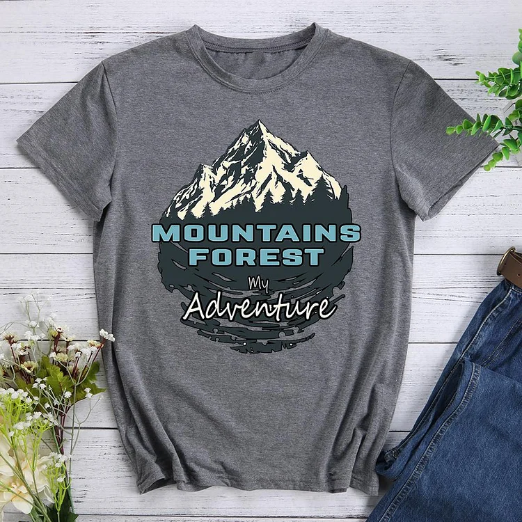 AL™  Mountains Forest My Adventure Hiking Tee-012614-Annaletters