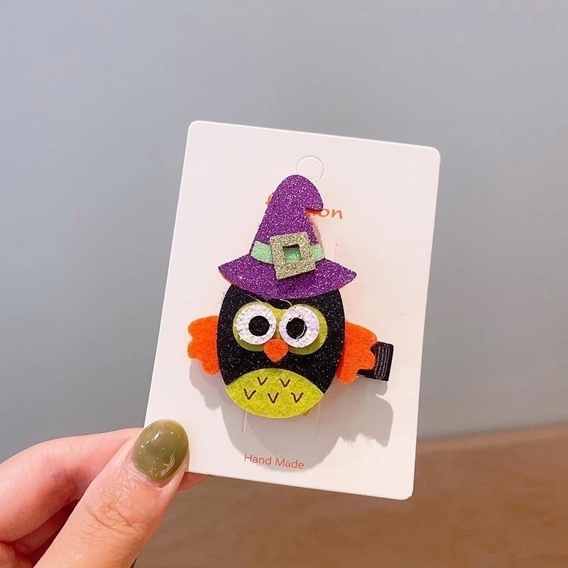 Halloween Cool Style Girl’S Pumpkin Cat Ghost Felt Hair Clip