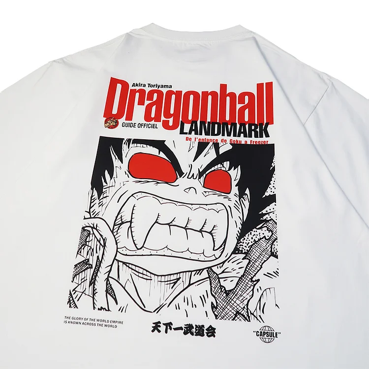 Pure Cotton Dragon Ball Landmark Retro T-shirt  weebmemes