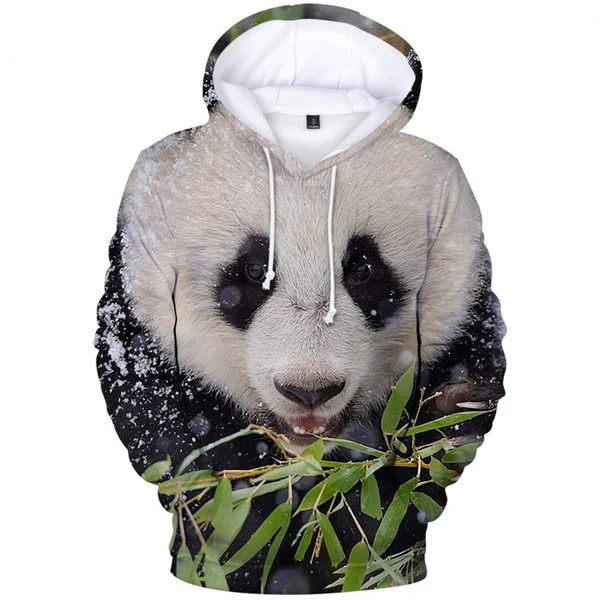 Cute Panda Hoodie Women Fashion Casual Long Sleeve Hooded Sweatshirt Female Autumn Winter Pullover Tops