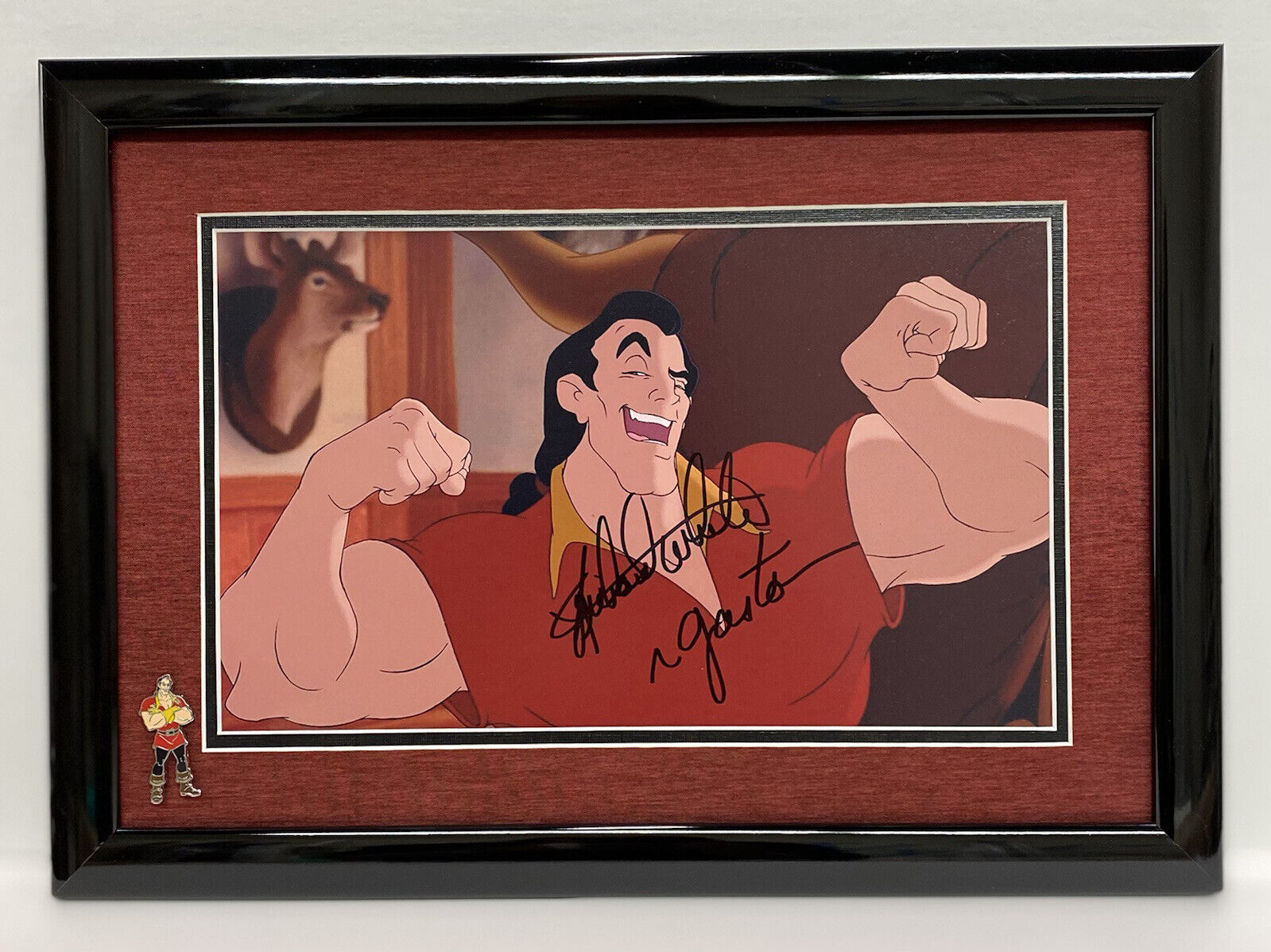 Richard white Gaston? Beauty And The Beast Signed Autographed Framed Pick 12x17