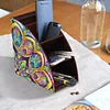 DIY Diamond Painting Kit dreieckige Organizer-Box florale Aufbewahrungsbox aus Holz
