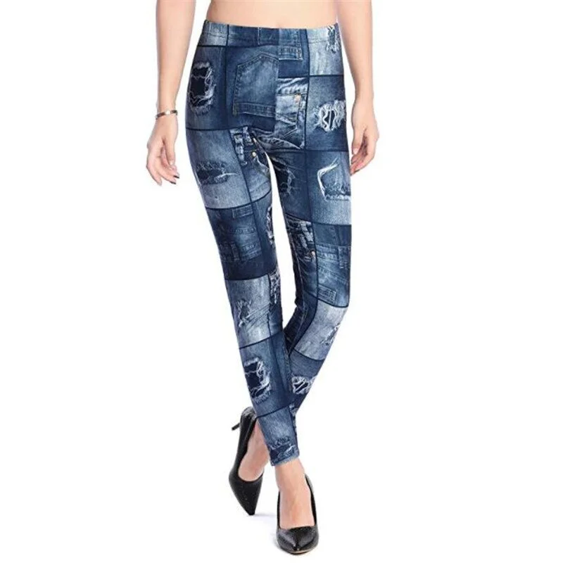 CUHAKCI Fashion Women Hot Leggings Floral Print Fitness Leggins Sexy Legging High Waist Workout Leggin Elastic Pants Drop Ship