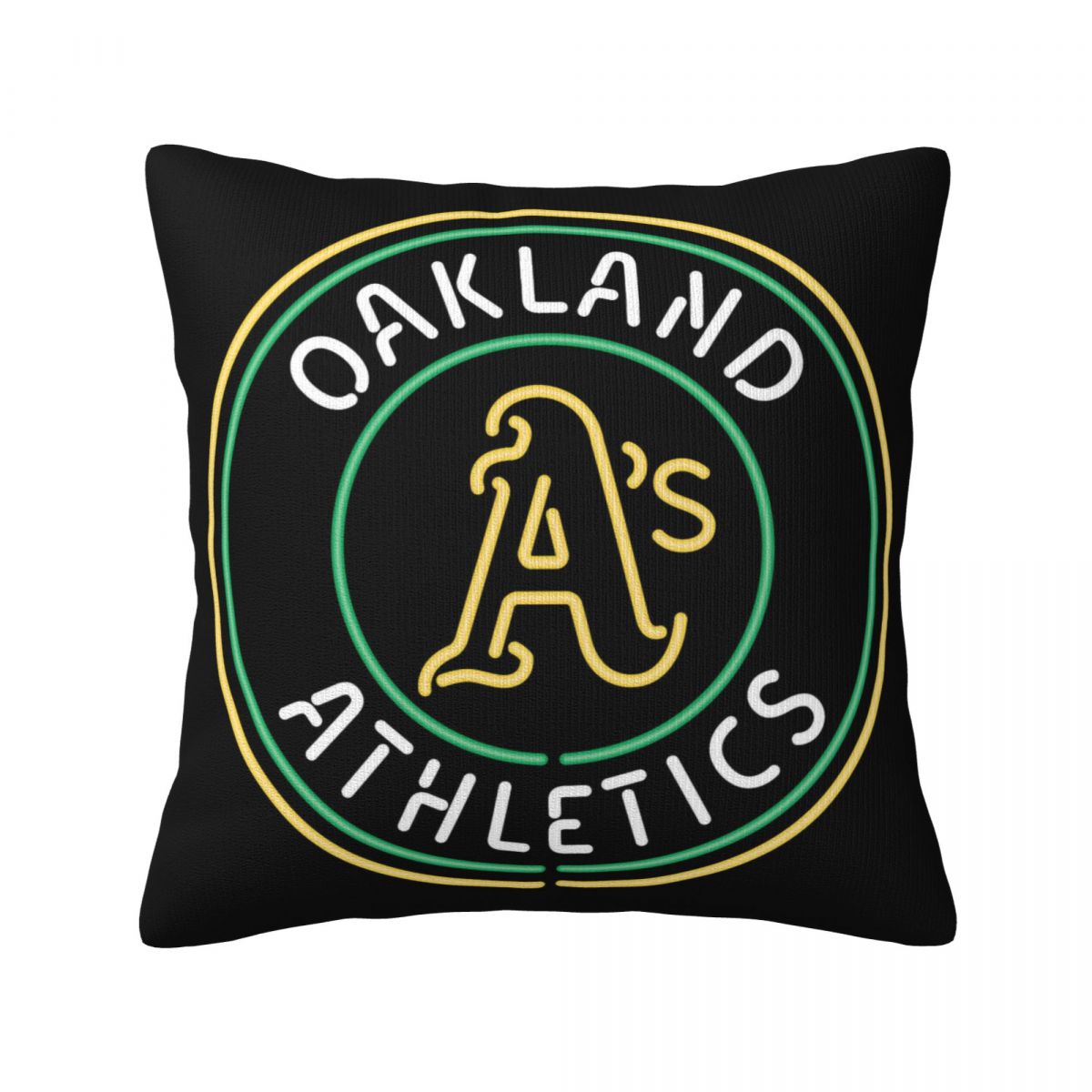 Oakland Athletics Neon Throw Pillow Covers 18x18