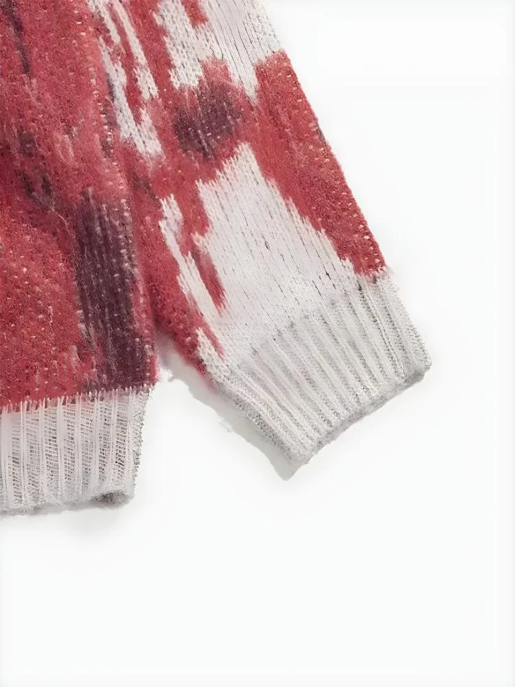 Brownm Dye Turtle Neck Knitted Sweater