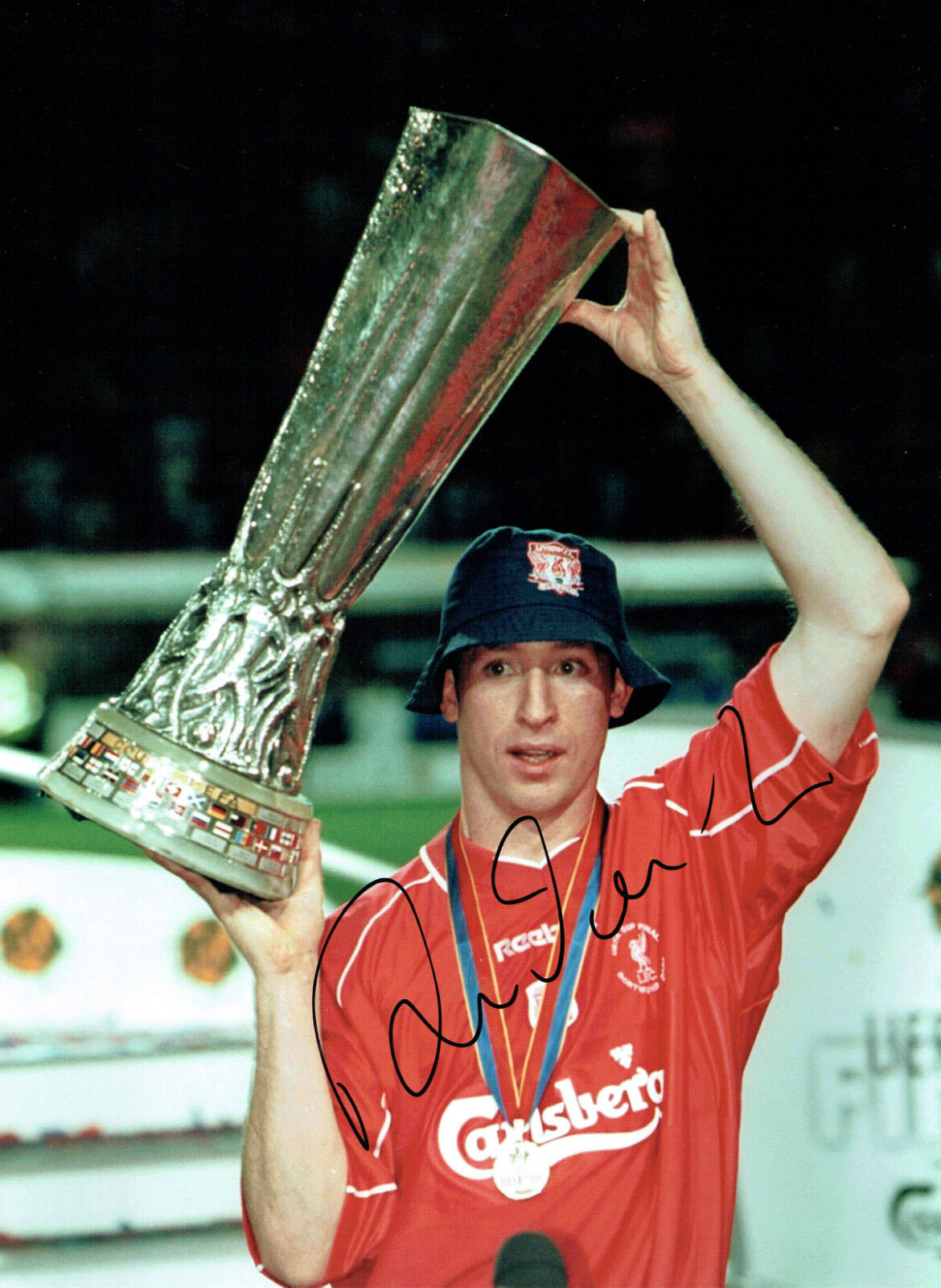 Robbie FOWLER Signed Autograph 16x12 LIVERPOOL UEFA Cup Photo Poster painting AFTAL COA