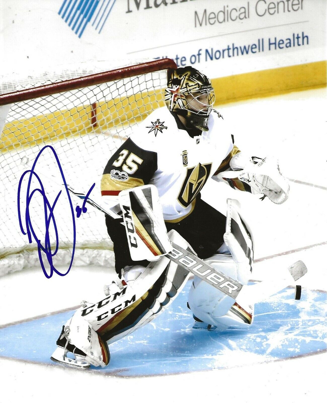 Oscar Dansk signed Las Vegas Golden Knights 8x10 Photo Poster painting autographed 4