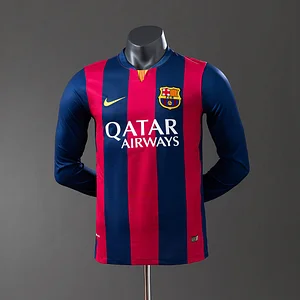2014/2015 Player Version Long Sleeve Retro Barcelona Football Shirt Home 1:1 Thai Quality
